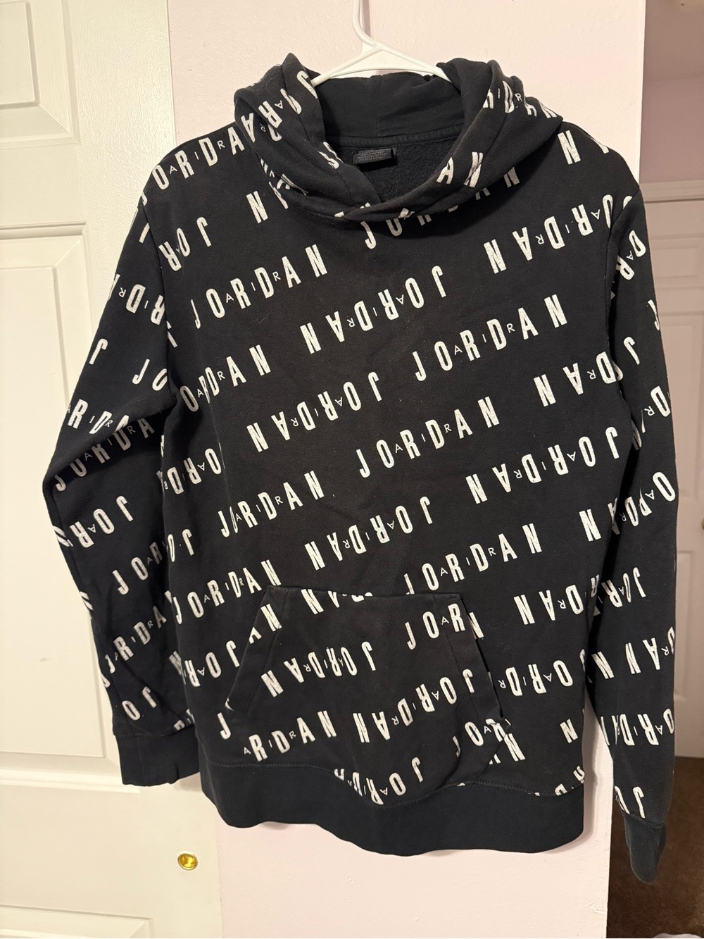Jordan Black Allover Logo Crewneck Sweatshirt